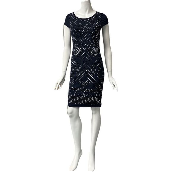Carmen Marc Valvo Blue Studded Dress - Picture 7 of 9
